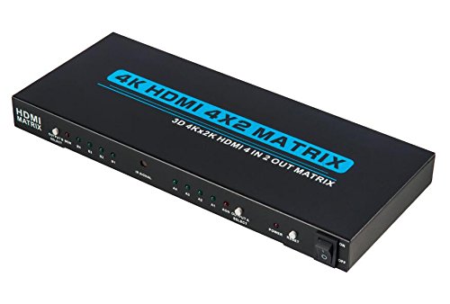 Read more about the article Voygon 4×2 HDMI v1.4 Matrix Switch Switcher (4-In 2-Out), 4K 2160P, 3D 1080P ARC, for Bluray, PVR/Netflix/Roku/Kodi Box, PS4 / XboxOne / WiiU, iPhone/iPad/Android/Fire (VGHM4X2V14)
